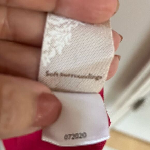 Soft Surroundings Cavatina Smocked Crinkle Chiffon Midi Dress in Red Multi NWOT - Picture 10 of 15